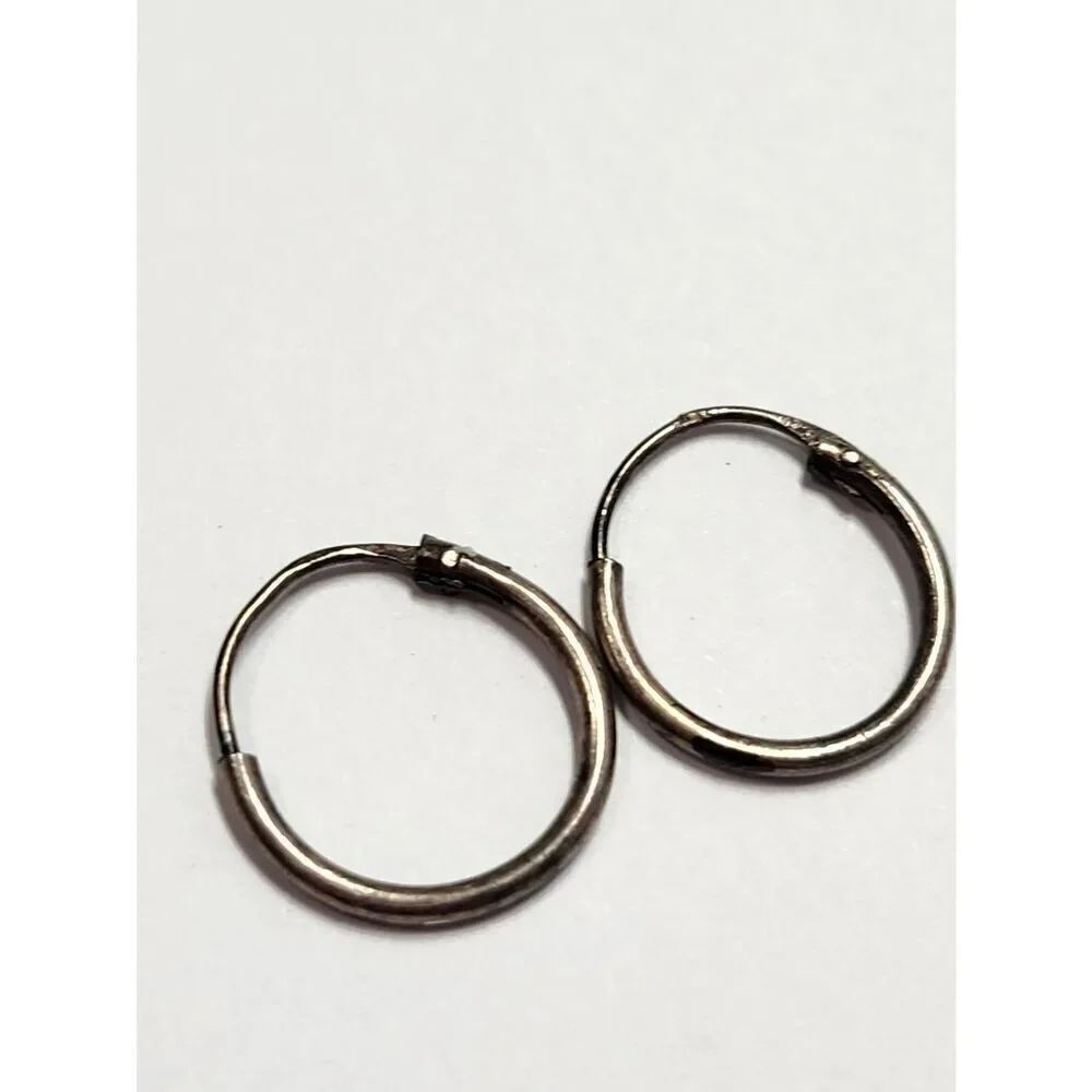 Tiny Sterling Silver Hoop Earrings
